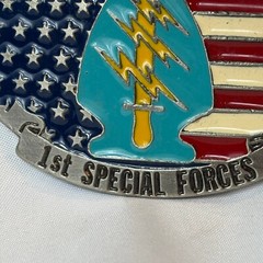 Vtg US Army Belt Buckle Airborne 1st Special Forces Made In The USA