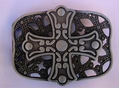 NEW CELTIC CROSS IRISH AND SHIELD BELT BUCKLE