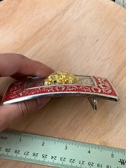 Western Buckle Gold Silver Red Horse Rider Cowboy Fit 2 » Hebilla Vaquero