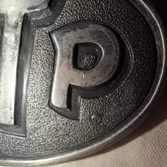 Vintage STP Corporation Advertising Belt Buckle Silver Tone Auto Racing Promo