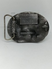 Vintage Flexco Belt Buckle Mens One Size Pewter Mining Miner 1988 80s Promo