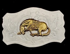 Vintage Western Cowboy Rodeo Horse Belt Buckle – Made in Hong Kong Unbranded
