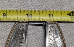 vintage 4PC belt buckle TEXAS custom made GERMAN SILVER nickel silver WESTERN