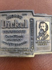 VINTAGE GEORGE DICKEL TENNESSEE SOUR MASH WHISKY BELT BUCKLE Only