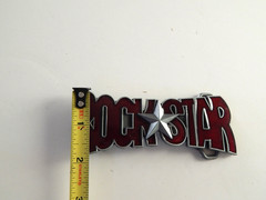 👀 BELT BUCKLE Rock Star Enameled Music Superstar NWOT 👀