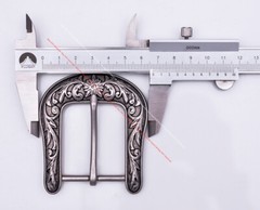 Western Flower Single Prong Leathercraft Pin Belt Buckle Replacement fits 38mm