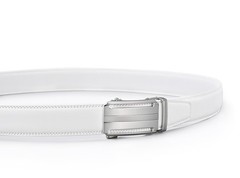 KUULIMEE White Belt Men, Ratchet Dress 30&Prime;-36&Prime; Waist Adjustable, White-04