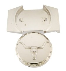 Removable Lighters Belt Buckle OX Bull Longhorn Silver Rodeo Texas Western BIG