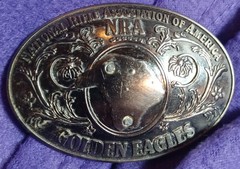 NRA Belt Buckle Golden Eagles