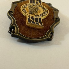 RainTree Grand Ole Opry Metal Brushed Suede Western Belt Buckle 3.75 Inch 1970’s