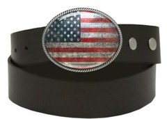 American Flag Metal Industrial USA Grunge Handmade Artisan Belt Buckle