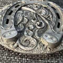 Ornate Womens Western Oval Belt Buckle Horseshoe Buckle 2002 Enchantment USA