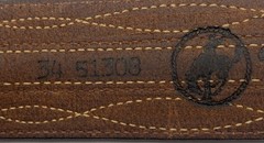 Vintage Larry Mahan Tooled Embroidered Leather Belt 6511 size 34