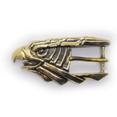 Eagle Head Bronze, Brass Belt Buckle