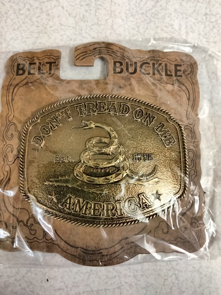 DON&rsquo;T TREAD ON ME, EST. 1775, with Gadsden coiled Snake metal belt Buckle, New!