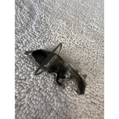 VTG Indiana Metal Craft Pewter Dog Belt Buckle 1978 Made in USA