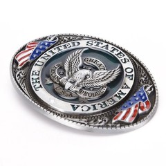 U.S.A. American Flag Eagle Metal Fashion Belt Buckle