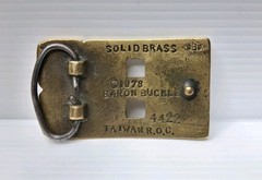Vintage Brass Belt Buckle HERB 1978 Name Plate Herb