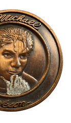Vintage Michael Jackson Belt Buckle Glittering Glove Fits 1 1/4&Prime; Belt 1984