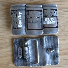 Budweiser beer belt buckle (choice designs)