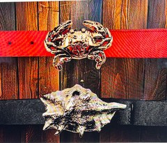 Rare ! Handmade Spider Conch Belt Buckle Created By Bernard Kelly. Beach