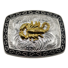 SCORPION BELT BUCKLE FLAG MAP RODEO COWBOY WESTERN TEXAS NEW Hebillas Vaqueras