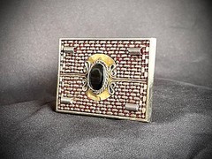 Peruvian Black Stone Ring Artisan Industrial Belt Buckle OOAK Darren McNeese