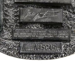 Vintage 90s Nascar Mark Martin Special Edition Valvoline Pewter Belt Buckle
