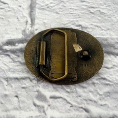Vintage 1977 Indiana Metal Craft Hawaii Surfing Belt Buckle Enameled Brass Tone