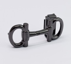 Ferragamo Men&rsquo;s belt buckle Black Gancini belt buckle For 1.38&Prime;/W Leather Belt