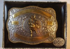 Crumrine Western Rectangle BULL RIDER Belt Buckle 3807241