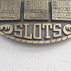 Belt Buckle – Pacific Brass and Buckle Indiana Metal Craft 1983 Las Vegas Slots