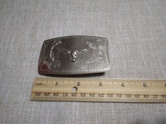 Vintage, Bull Belt Buckle, 3 inches x 2 inches