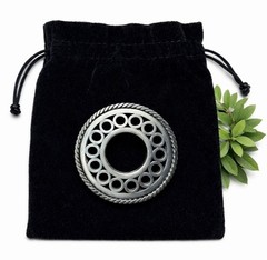 Vintage Style Round Belt Buckle Silver Tone Western Concho 2.5”
