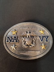 United States Navy Belt Buckle US Navy 2008 Metal Military NICE