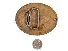 Real Rattlesnake Belt Buckle: Half Head and Rattle (598-BB405)
