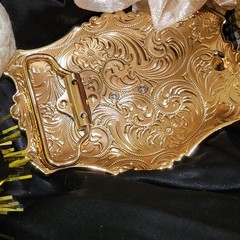 Texas Concho Western belt Buckle Rose Gold Silver Heavy Zinc Alloy