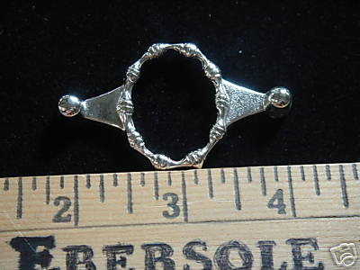 Screw Mount for Buckle 22x30mm Vertical Rhodium Silver color (Pkg 3) 2204