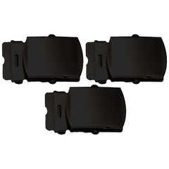 Web Belt Replacement Buckle 1.25&Prime; Metal Sliding Roller Webbed Uniform 3 Pack