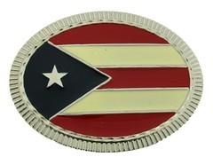 PUERTO RICO FLAG BELT BUCKLE puertorriquena Puertorriqueno Western Cowboy Style