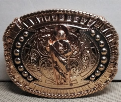 SAINT JUDE Western Cowboy Belt Buckle Hebilla Vaquera