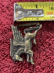 Rare Pegasus ISIS Creations Artists 1982 Solid Brass Vintage Belt Buckle G2U