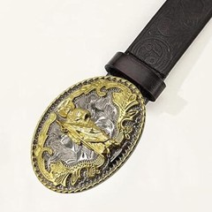 WMG Western St Jude Belt Buckle Gold Silver Saint Jude San Judas Cowboy Buckle