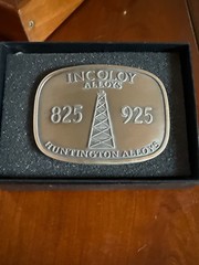 Huntington WV Alloys Incoloy 825 925 Oil Derrick Belt Buckle Limited VTG 1983