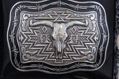Crumrine Western LONGHORN bull Skull Belt Buckle 38026