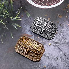 1836 TEXAS Bull Skull Alloy Belt Buckle Western Cowboy Unisex Vintage Rodeo Gift