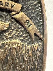 1981 GRAND NATIONAL QUAIL CLUB ENID OKLAHOMA BIRD DOG HUNTER BELT BUCKLE 15 ANV.