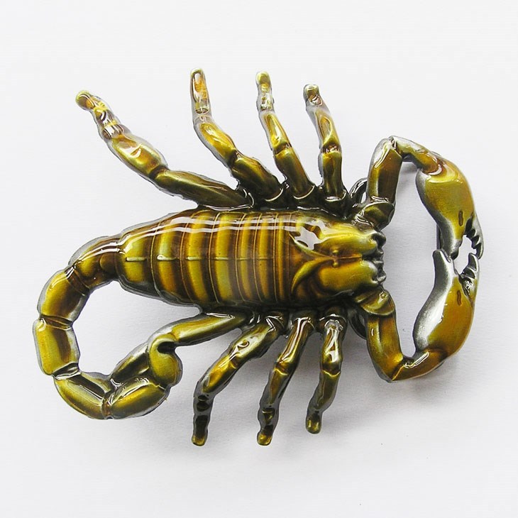 NEW YELLOW SCORPION 3D RODEO WESTERN COWBOY BELT BUCKLE