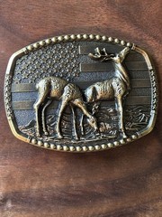 Men Metal Cowboys Belt Buckle Deer Nature Hunter Western Perfect Christmas gift