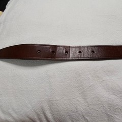Elegant Dark Brown Leather Belt with Silver Buckle